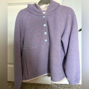 Outdoor Voices Megafleece Snap Up Hoodie Purple